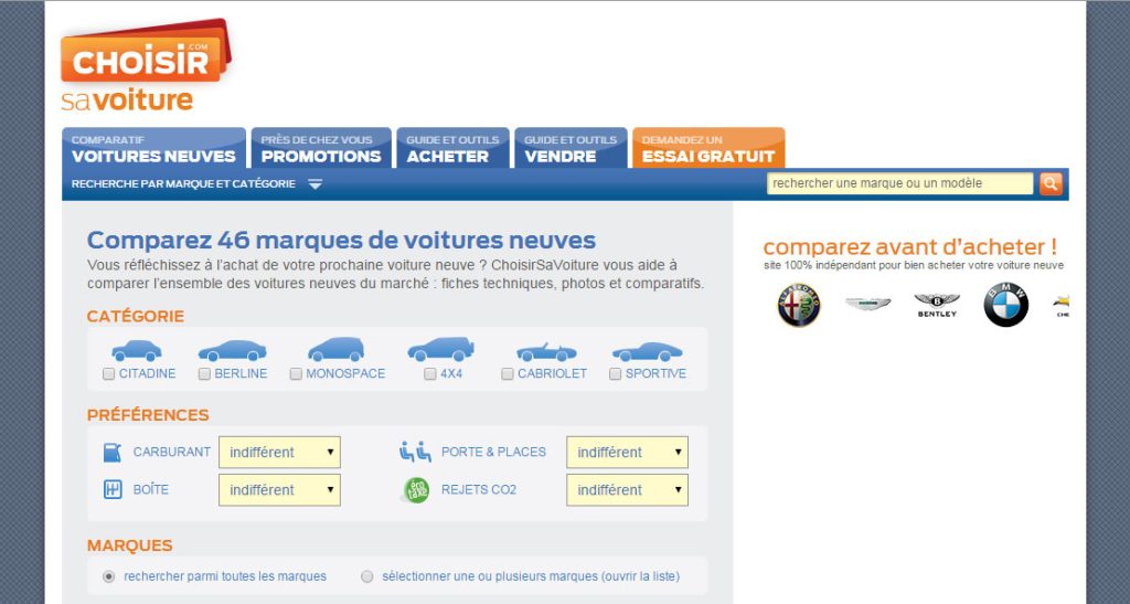 comparateur de prix automobile