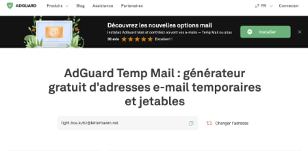 adguard temp mail