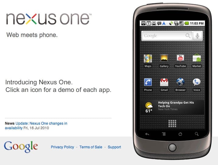 google nexus one 2010